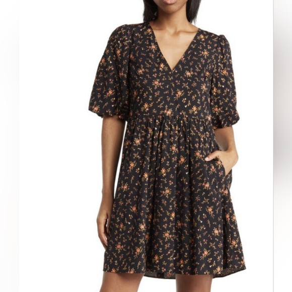 MADEWELL Mini Floral Poplin Cotton Dress - Picture 1 of 4